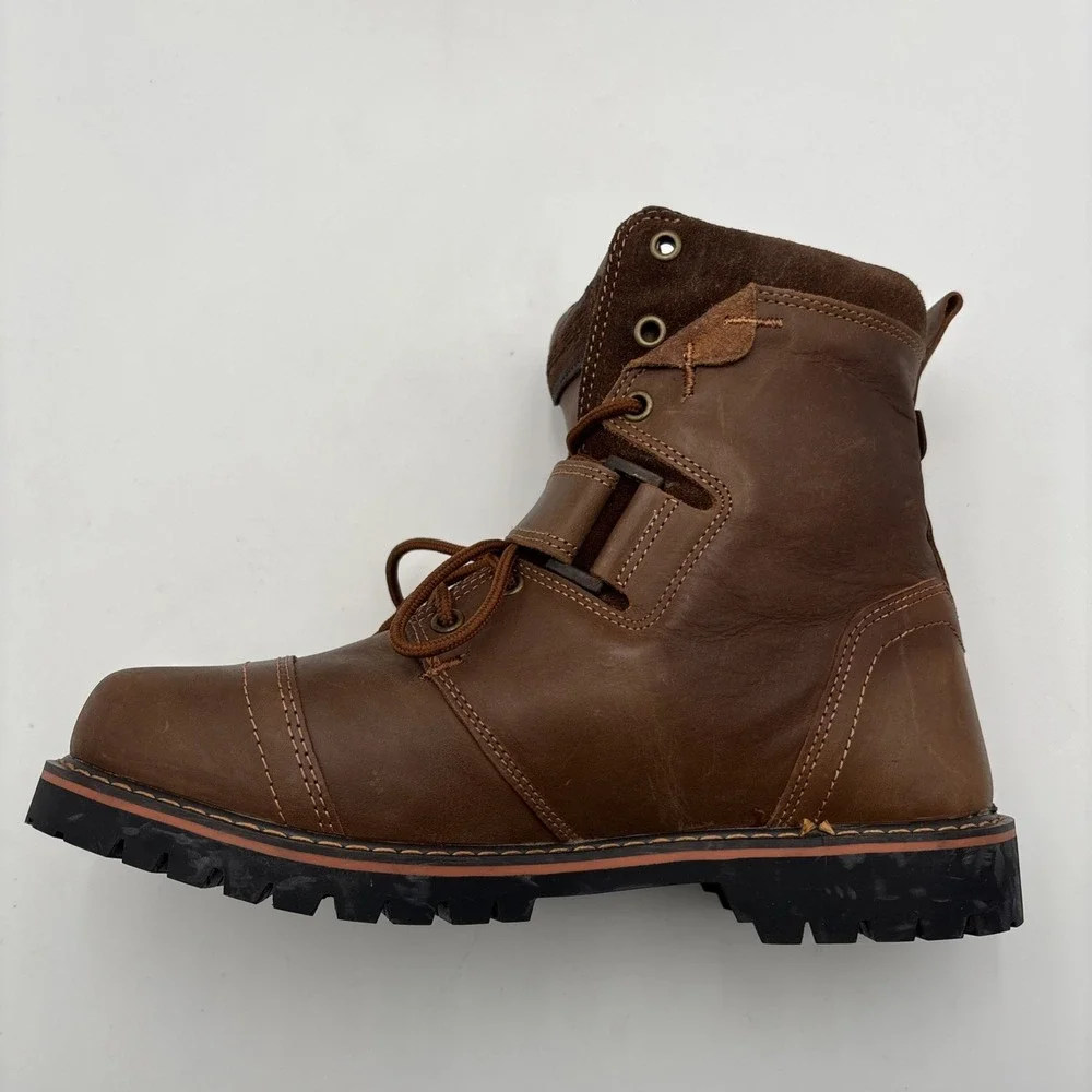 Apex Duro Mens Size 8 Motorcycle Boots Light Brown Patron Leather Biker 4045 NEW